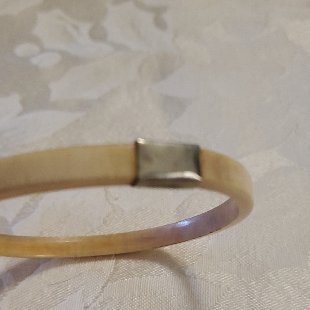 Elegant Silver and Tan Women's Bracelet